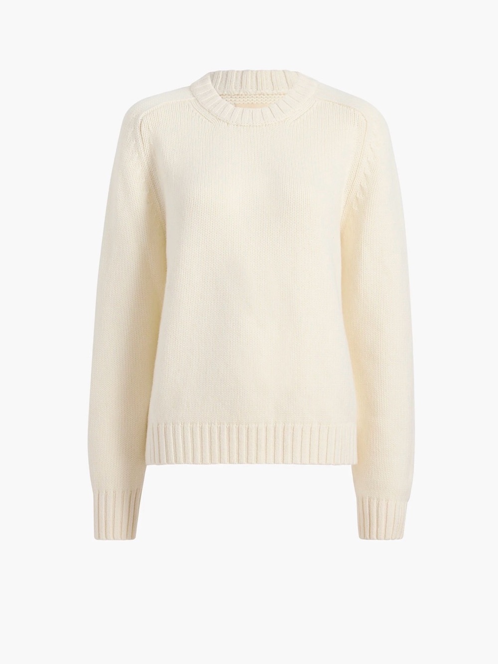 KHAITE Ivory Oversized Crewneck Sweater